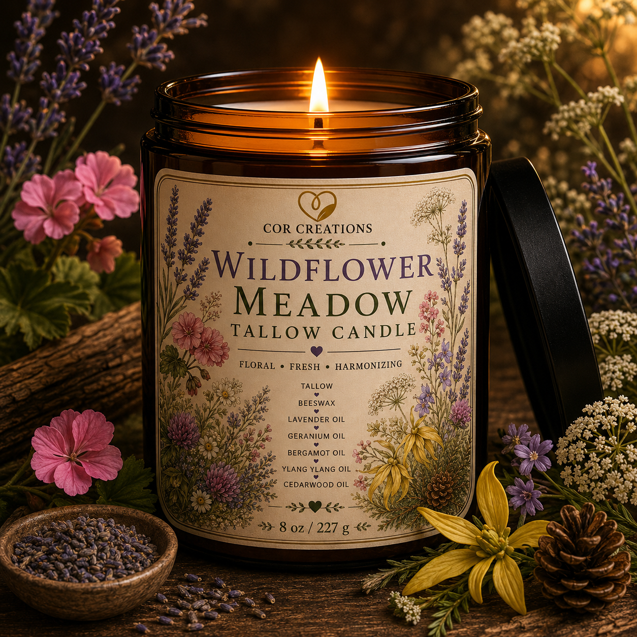 Wildflower Meadow Tallow Candle
