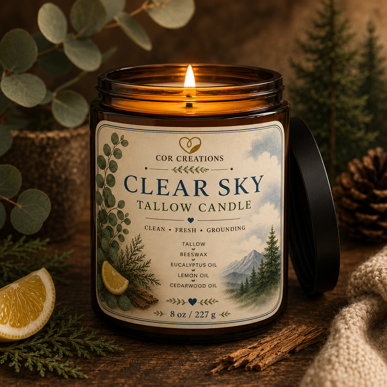 Clear Sky Tallow Candle