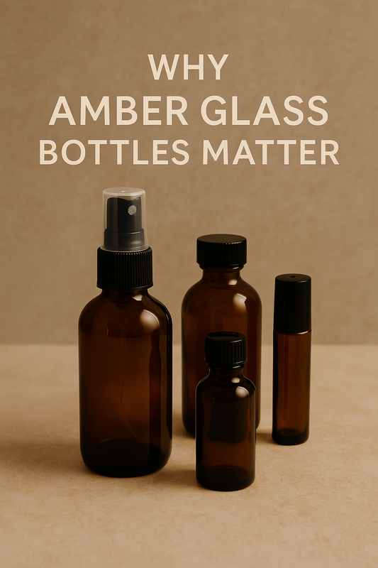 🌿 Why Amber Glass Bottles Matter: The Real Reason Cor Creations Uses Them
