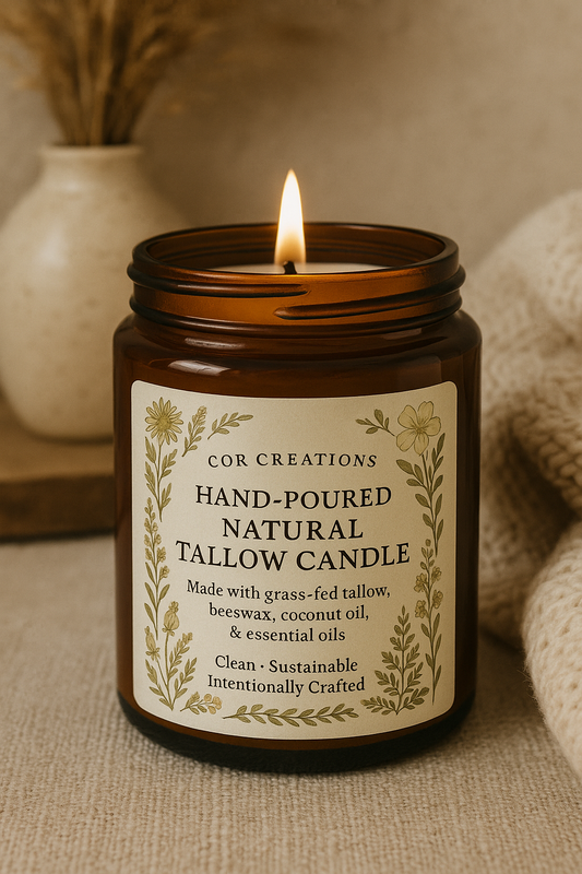 Hand-Poured Natural Tallow Candle