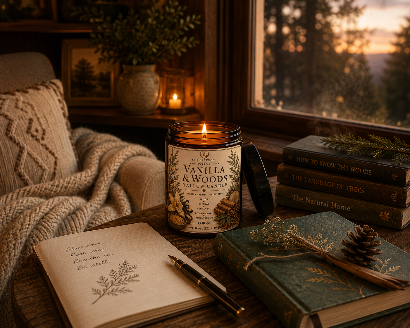 Vanilla & Woods Tallow Candle